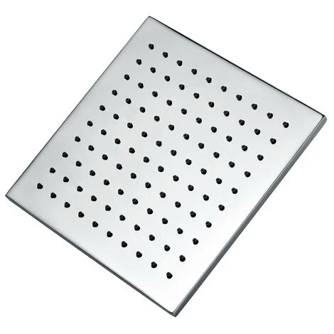 Square 200mm Fixed Shower Head Chrome Single Mode Rub Clean + Swivel Ball Joint - Image 2