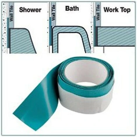 Shower Tray Bath Basin Flexible Waterproof Seal Strip Upstand Sealant - 2.8m - Image 2