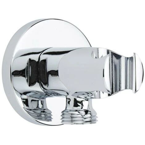 Milano Mirage - Modern Round Shower Outlet Elbow And Hand Shower Handset Bracket
