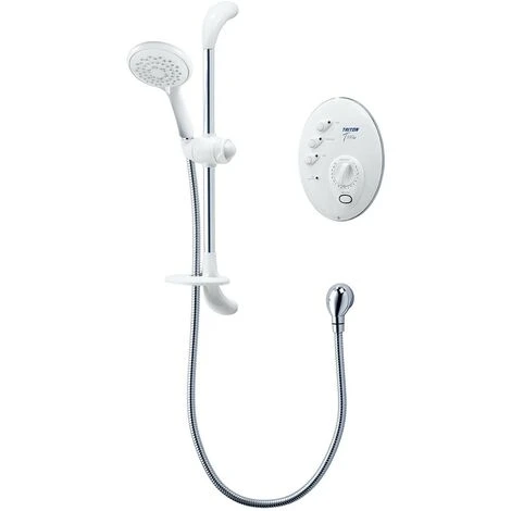 Triton T300si 9.5kw Remote Digital Electric Shower White Chrome + Power Pack - Image 2