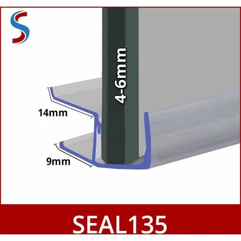 Bespoke Koralle Shower Seal For Screens, Doors Or Panels | Fits 4, 5 Or 6mm Glass | SEAL135 (80cm) - Image 2
