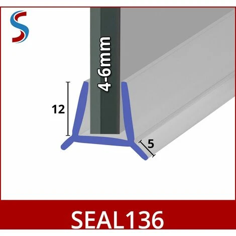 Shower Seal For Screens, Doors Or Panels | Fits 4, 5 Or 6mm Glass | Seals 1-3mm Gaps | SEAL136 (80cm) - Image 2