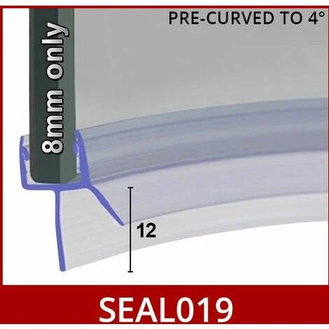 Pre-Curved Shower Seal For Screens, Doors Or Panels | Fits 8mm Glass | Seals 7-12mm Gaps | SEAL019 (85cm) - Image 2