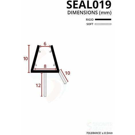 Pre-Curved Shower Seal For Screens, Doors Or Panels | Fits 8mm Glass | Seals 7-12mm Gaps | SEAL019 (85cm) - Image 3