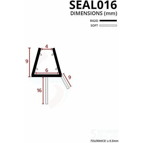 Pre-Curved Shower Seal For Screens, Doors Or Panels | Fits 4, 5 Or 6mm Glass | Seals 11-16mm Gaps | SEAL016 (85cm) - Image 3