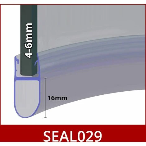 Pre Curved Shower Seal For Screens, Doors Or Panels | Fits 4, 5 Or 6mm Glass | Seals 11-16mm Gaps | SEAL029 (85cm) - Image 2