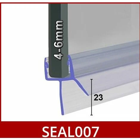 Shower Seal For Screens, Doors Or Panels | Fits 4, 5 Or 6mm Glass | Seals 18-23mm Gaps | SEAL007 (80cm) - Image 2
