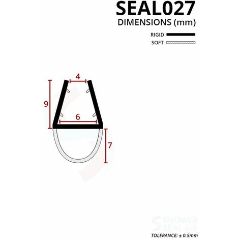 Pre Curved Shower Seal For Screens, Doors Or Panels | Fits 4, 5 Or 6mm Glass | Seals 3-7mm Gaps | SEAL027 (85cm) - Image 3