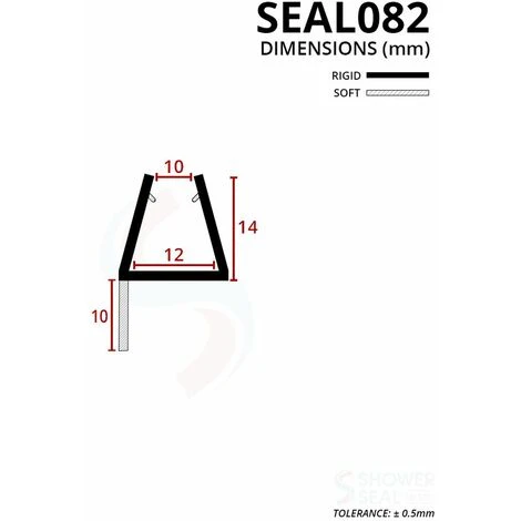 Shower Seal For Screens, Doors Or Panels | Fits 10, 11 Or 12mm Glass | Seals 5-10mm Gaps | SEAL082 (80cm) - Image 3