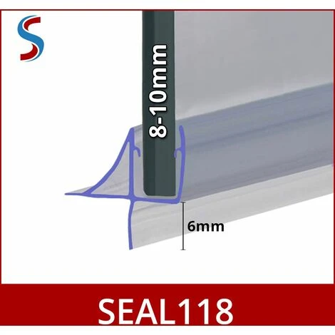 Shower Seal For Screens, Doors Or Panels | Fits 8, 9 Or 10mm Glass | Seals 1-6mm Gaps | SEAL118 (80cm) - Image 2
