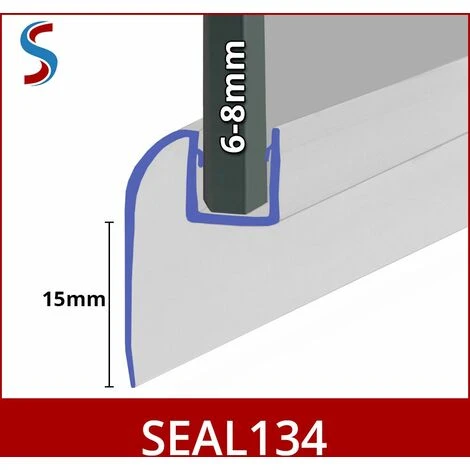 Shower Seal For Screens, Doors Or Panels | Fits 6, 7 Or 8mm Glass | Seals 12-17mm Gaps | SEAL134 (80cm) - Image 2