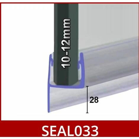 Shower Seal For Screens, Doors Or Panels | Fits 10, 11 Or 12mm Glass | Seals 23-28mm Gaps | SEAL033 (80cm) - Image 2