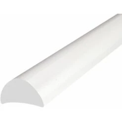 Shower Door Threshold Strip | Wetroom Barrier | Stick To Floor/Tray | Rigid Acrylic Material | White Finish | SEAL055W (80cm)