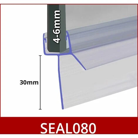 Shower Seal For Screens, Doors Or Panels | Fits 4, 5 Or 6mm Glass | Seals 25-30mm Gaps | SEAL080 (80cm) - Image 2