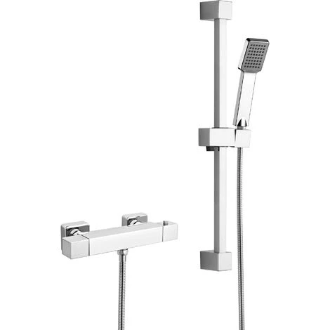 Erona Thermostatic Slider Rail Bar Shower Mixer Valve + Slider Rail Kit - Image 2