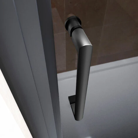 ELEGANT Black Shower Enclosure Sliding 1200 X 800 Mm Bathroom 8mm Nano Glass Shower Enclosure Easy Clean With 800mm Side Panel + Anti-Slip Shower Tray And Waste - Image 3