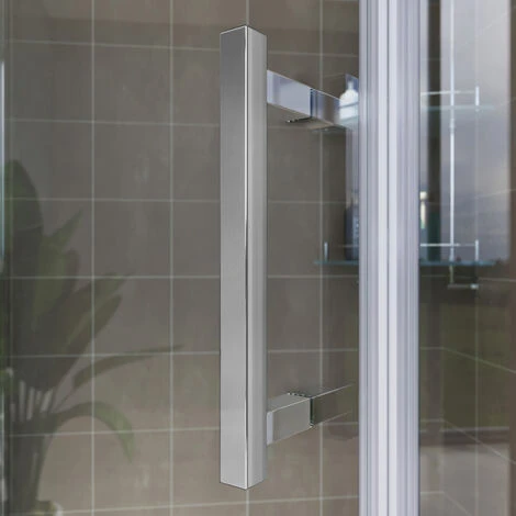 ELEGANT 900x900mm Pivot Pentagonal Shower Enclosure Semi-Frameless 8mm Tempered Glass Corner Shower Door - Image 3