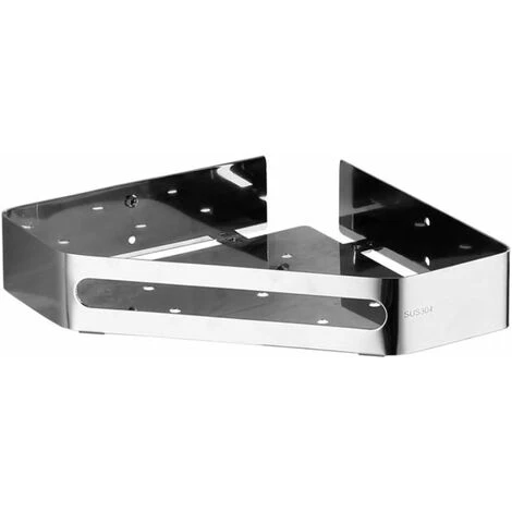 Corner Bathroom Shower Shelf 304 Stainless Steel Polishing Treatment Triangular Bathroom Shelf Silver 2 Piece Shelves - Image 2