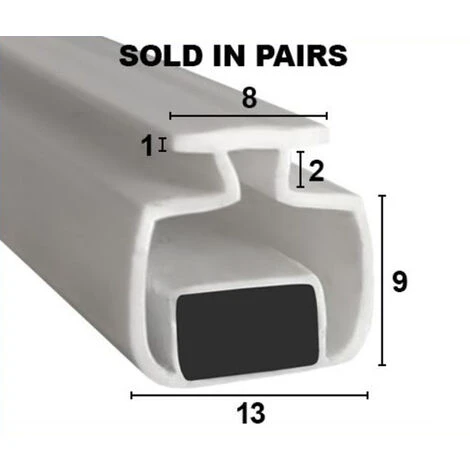 Magnetic Shower Seal For Screens Or Doors | Fits Into A Channel | Sold As Pairs | MAG006 (200cm)