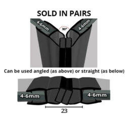 Black Magnetic Shower Seal For Screens Or Doors | Fits 4, 5 Or 6mm Glass | Sold As Pairs | MAG004B (200cm)