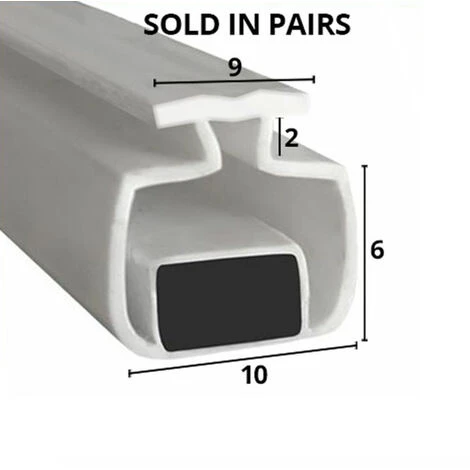 Magnetic Shower Seal For Screens Or Doors | Fits Into A Channel | Sold As Pairs | MAG037 (200cm)