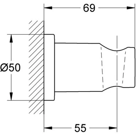 Grohe Rainshower Wall Bracket For Hand Shower (27074AL0) - Image 2