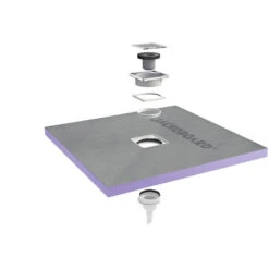 Jackon Tileable Shower Tray Aqua Centered 900x900x40mm With Free Vertical Drain (4512087 + 4512008)