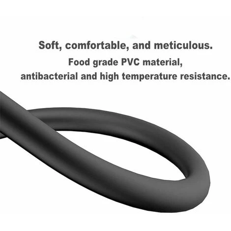 1.5M / 2M PVC Smooth Shower Hose,Black,high Pressure Explosion-Proof Hose,Anti-Kink And Leak Suitable,for All Shower Heads. (1.5M) - Image 4