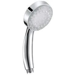 Modern Shower Head Multicolour Led Lights Synthetic Glossy Silver Rainbow
