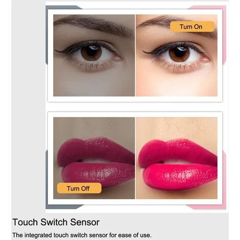 Lisa 500x700mm Illuminated LED Bathroom Mirror With Demister Pad Touch Sensor 3 Color Dimmable Wall Mounted Vertical Horizontal - Image 4