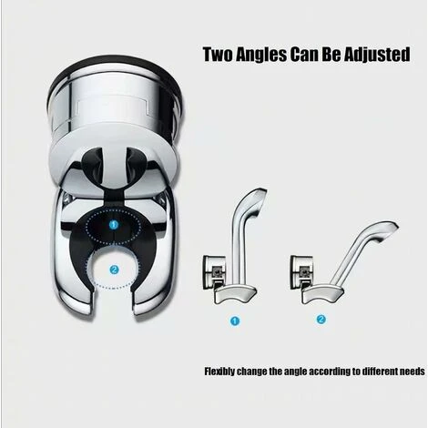 Replaceable Hand Shower Holder With High Adsorption Suction Cup Drill Free Suction Cup Wall Mount Hand Shower Shower Bathroom Shower Head Holder - Image 2
