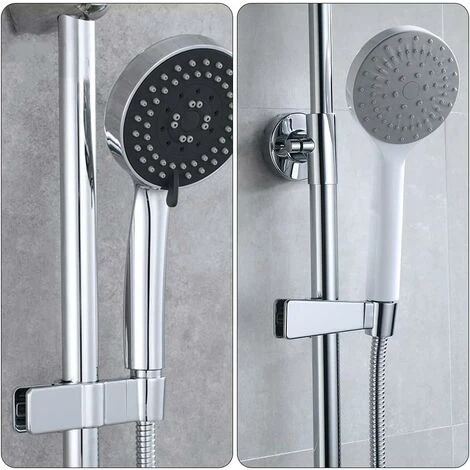 Hand Shower Holder, 18-25MM Shower Head Holder, Replaceable Wall Mounted Shower Head Attachment, Universal Hand Shower Holder, Height Adjustable Shower Slider Without Drilling - Image 5