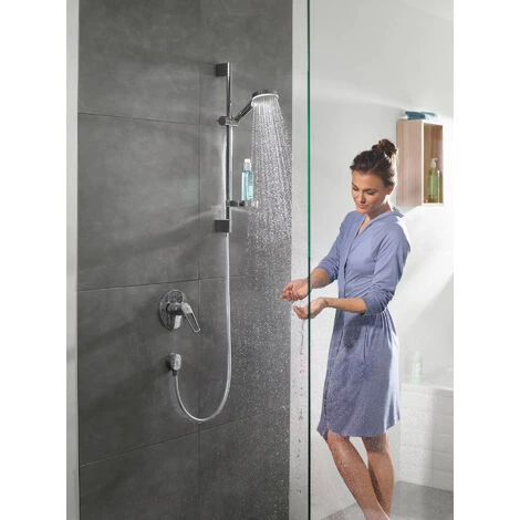 Hansgrohe Ecostat Set Thermostatic Mixer + Crometta Vario Hand Shower With Soap Dish (13211000-Crometta2) - Image 4