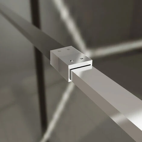 ELEGANT Frameless 760mm Walk In Shower Enclosure 6mm Tempered Glass Shower Door Screen Wet Room - Image 3