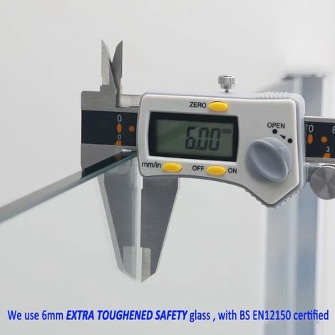 ELEGANT Frameless 760mm Walk In Shower Enclosure 6mm Tempered Glass Shower Door Screen Wet Room - Image 4