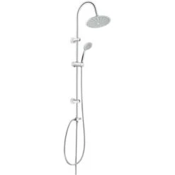 Comfortable Shower Bathroom Set Column With Movable Round Rainfall Water Head