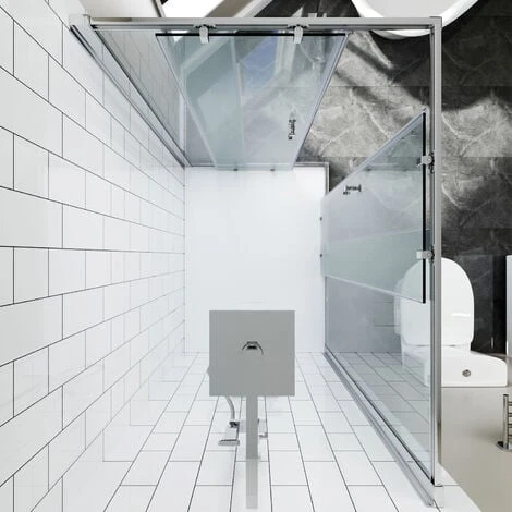 ELEGANT 900 X 760 Mm Corner Entry Shower Enclosure Sliding Door Cubicle - Image 3
