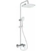 Swiss Aqua Technologies Shower Column With Mechanical Mixer, White/chrome (SATSSPHP)