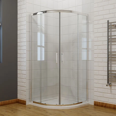ELEGANT 800x800mm Quadrant Wet Room Shower Door With 800x800mm Shower Tray And Waste Trap 6mm Nano Easy Clean Glass Shower Enclosure - Image 2