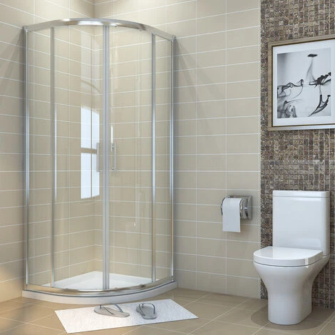 ELEGANT 1200x800mm Offset Quadrant Shower Enclosure 6mm Safety Tempered Glass Wet Room - Image 2