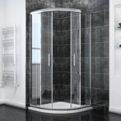ELEGANT 1000 X 800 Mm Quadrant Sliding Door Waterproof Shower Cabin 6mm Walk In Tempered Glass Wet Room