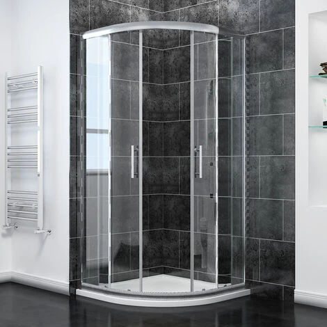 ELEGANT 1000 X 800 Mm Quadrant Sliding Door Waterproof Shower Cabin 6mm Walk In Tempered Glass Wet Room