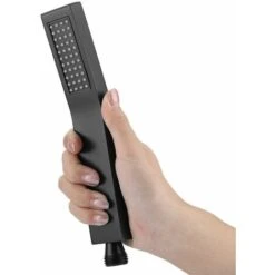 Matte Black Brass Chromeplated Handheld Shower Head Bathroom Sprayer Handshower G1/2"
