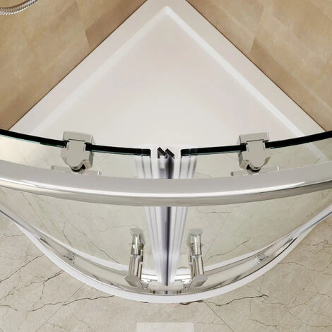 ELEGANT 1000x1000mm Quadrant Shower Enclosure Sliding Shower Screen 6mm Easy Clean Safety Tempered Glass - Image 5