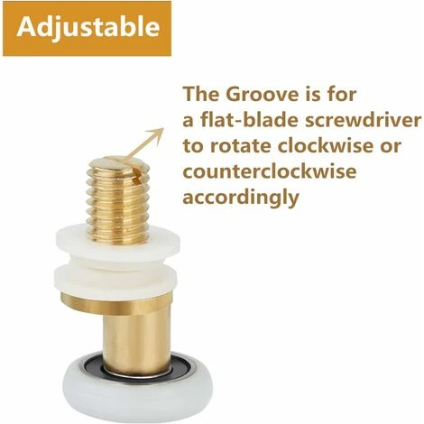 Shower Door - Roller Caster Wheel For Shower Door Sliding Rollers Door Roller Replacement Wheel 8pcs 25mm - Image 3