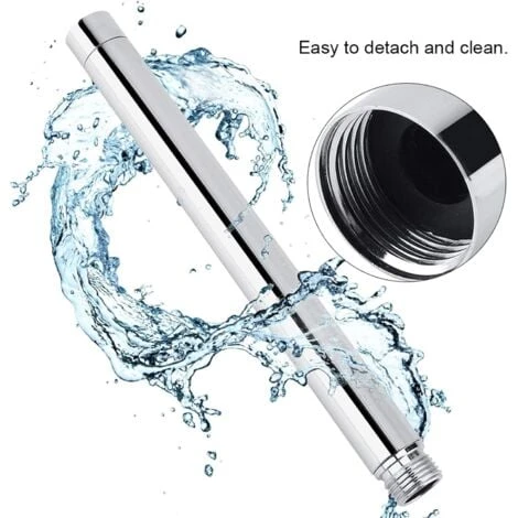 Shower Arm Extension Arm Stainless Steel Hose Pipe For Bathroom Shower Head, Thread Size G1/2 Inch,201 With Chrome Plating(6 Inch,1/2 Inch) - Image 4