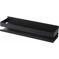 Shower Shelf Black, Bathroom Shelf Wall Mounted, Shower Caddy Screw Mounted Stainless Steel 40CM