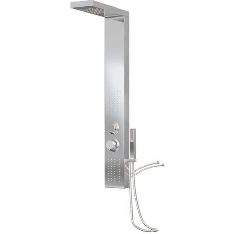 Shower Panel System Stainless Steel Square VidaXL - Image 4