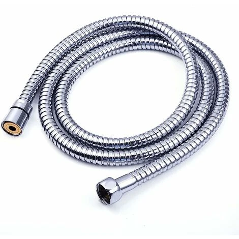 Shower Hose 1.5m, Premium Shower Hose With Double Twist Protection, Flexible And Kink Resistant Stainless Steel Shower Hose With Chrome, Universal Connection Size (Silver)