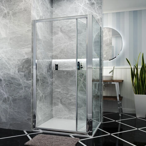 ELEGANT 1200 X 700 X 30 Mm Low Profile Shower Tray Anti-Slip Rectangular White Shower Tray For Shower Enclosure Cubicle With Waste Trap, Slate Drain Cover - Image 5